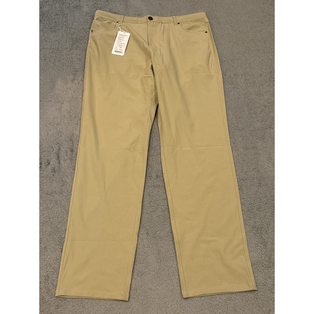 AHA SELECTED Mens Kinetic All Day 6-Pocket Pant Trench Khaki 2XL New